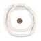 The Bead Chest 8mm White Bone Button Beads: Nepal Flat Round Disk Heishi Beads for DIY Necklace Jewelry Making